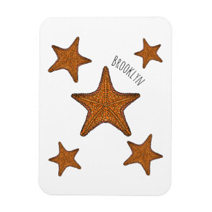 Starfish Cartoon Magnet