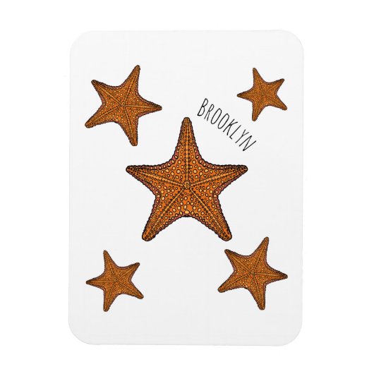 Starfish Cartoon Magnet (Vertikal)