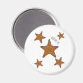 Starfish Cartoon Magnet (Vorderseite/Rückseite)