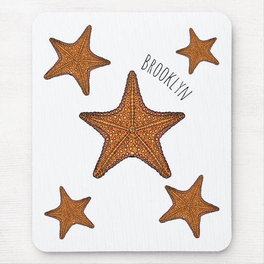 Starfish Cartoon Mousepad (Vorne)