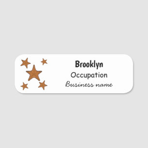 Starfish Cartoon Namensschild
