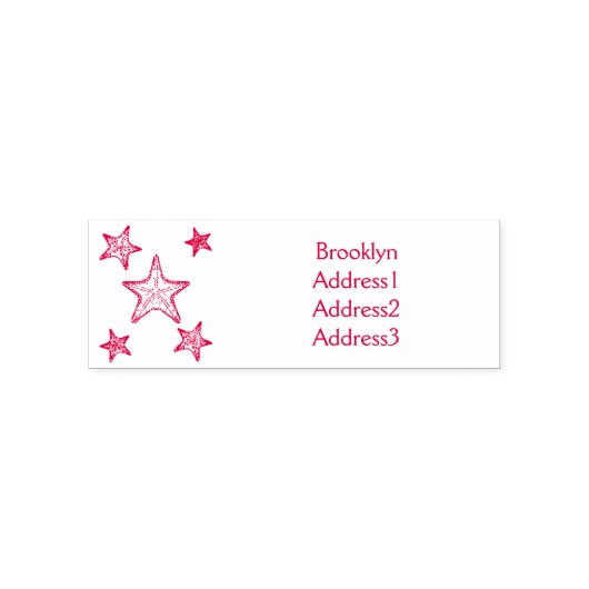 Starfish Cartoon Permastempel (Design)