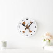 Starfish Cartoon Runde Wanduhr (Zuhause)