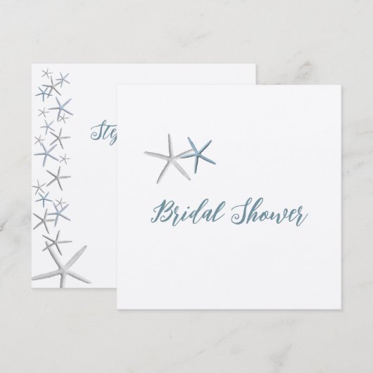 Starfish Champagne Bridal Dusche Einladungen (Vorne/Hinten)