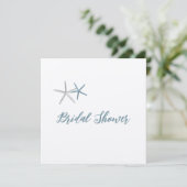 Starfish Champagne Bridal Dusche Einladungen (Stehend Vorderseite)