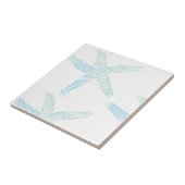 Starfish Coastal Beach Aquamarin Blue White Aqua G Fliese (Seite)