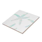 Starfish Coastal Beach Blue Aqua Schönes Geschenk Fliese (Seite)