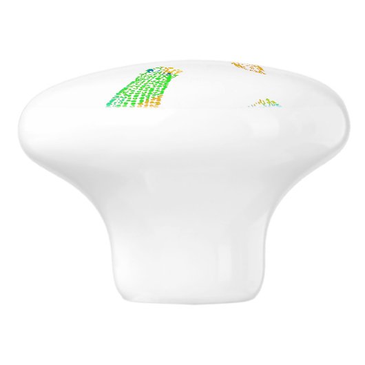 Starfish Coastal Beach Multicolor Muster Moderne Keramikknauf (Seitenansicht)