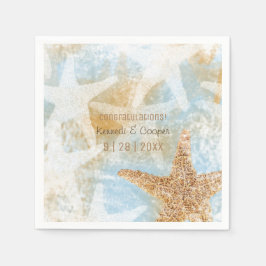 Starfish Coastal Themed Event Napkin Serviette
