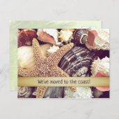 Starfish Coastal Zuhause - neue Adresse Ankündigun Postkarte (Vorne/Hinten)