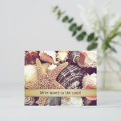Starfish Coastal Zuhause - neue Adresse Ankündigun Postkarte (Stehend Vorderseite)
