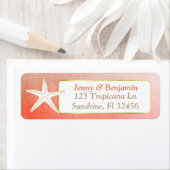 Starfish Coral Bokeh Rücksendeadressen-Aufkleber (Insitu)