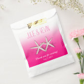 Starfish Couple am Strand Wedding ombre fuchsia Geschenktütchen (Versiegelt)