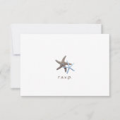 Starfish Couple Beach - Hochzeitskarte RSVP Karte (Vorderseite)