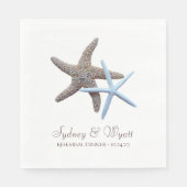Starfish Couple Custom Probe Dinner Napkins Serviette (Vorderseite)