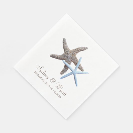 Starfish Couple Custom Probe Dinner Napkins Serviette (Ecke)