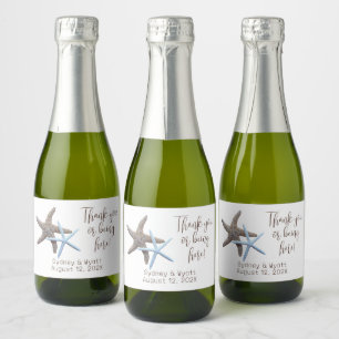 Starfish Couple Danke, Flasche Schaumweinetikett
