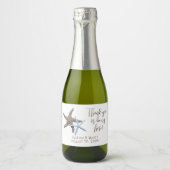 Starfish Couple Danke, Flasche Schaumweinetikett (Vorderseite)