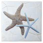 Starfish Couple Decorative Square Tile Fliese (Vorderseite)