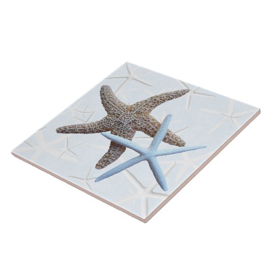 Starfish Couple Decorative Square Tile Fliese (Seite)
