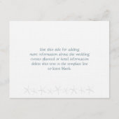 Starfish Couple Enclosure Event Cards Begleitkarte (Rückseite)