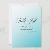 Starfish Couple Faux Vellum Overlay Wedding Einladung (Rückseite)