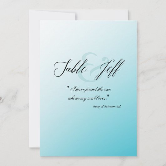 Starfish Couple Faux Vellum Overlay Wedding Einladung (Rückseite)