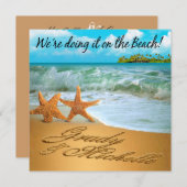 Starfish Couple FRAGE, IHRE NAMEN IN SAND ZU BRING Einladung (Vorne/Hinten)