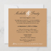 Starfish Couple FRAGE, IHRE NAMEN IN SAND ZU BRING Einladung (Rückseite)