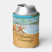 Starfish Couple FRAGTE, IHRE NAMEN IN SAND AUFZUBR Dosenkühler (Kanne Vorderseite)