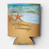 Starfish Couple FRAGTE, IHRE NAMEN IN SAND AUFZUBR Dosenkühler (Vorderseite)