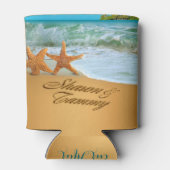 Starfish Couple FRAGTE, IHRE NAMEN IN SAND AUFZUBR Dosenkühler (Rückseite)