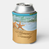 Starfish Couple FRAGTE, IHRE NAMEN IN SAND AUFZUBR Dosenkühler (Kanne Rückseite)