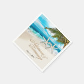 Starfish Couple FRAGTE, IHRE NAMEN IN SAND AUFZUBR Serviette (Ecke)