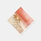 Starfish Couple FRAGTE, IHRE NAMEN IN SAND AUFZUBR Serviette (Ecke)