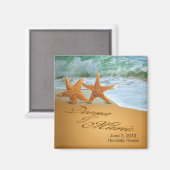 Starfish Couple FRAGTE MICH, NAMEN IN DEN SAND ZU  Magnet (Vorderseite/Rückseite)