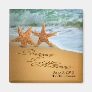 Starfish Couple FRAGTE MICH, NAMEN IN DEN SAND ZU Magnet