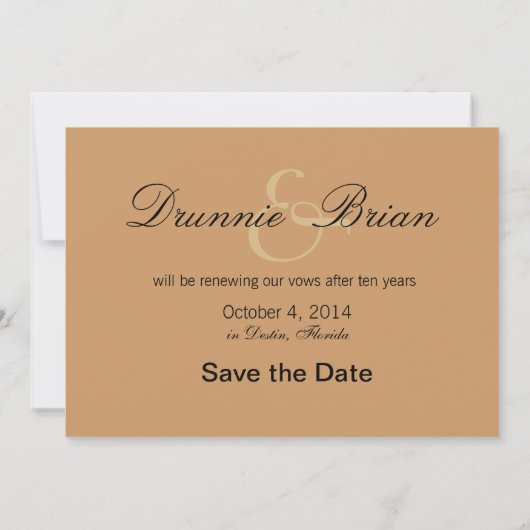 Starfish Couple FRAGTE MICH, NAMEN IN DEN SAND ZU Save The Date (Rückseite)