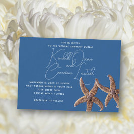 Starfish Couple Marine Blue Zeremonie Einladung