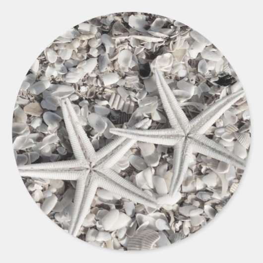 Starfish Couple on Beach Stickers (Vorderseite)