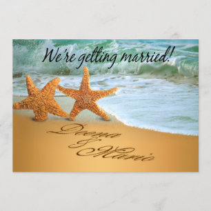 Starfish Couple Save the Date Beach Thema