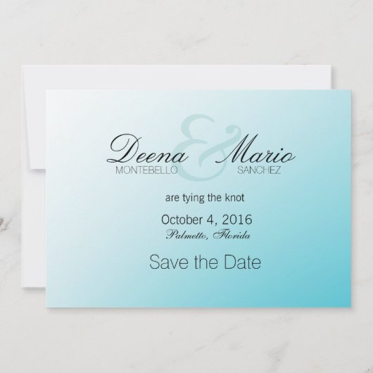 Starfish Couple Save the Date Beach Thema (Rückseite)