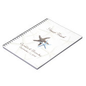 Starfish Couple Wedding Guestbook Notizblock (Linke Seite)