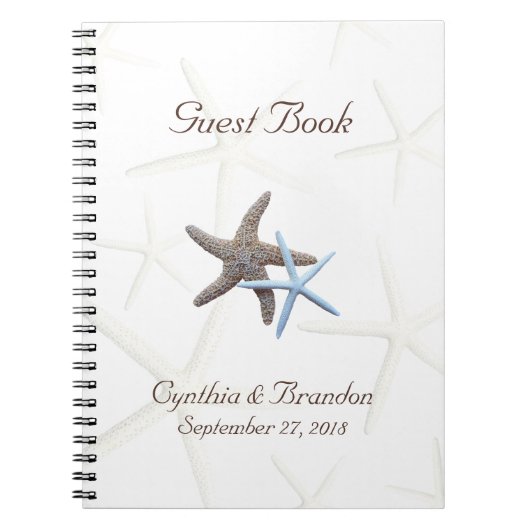 Starfish Couple Wedding Guestbook Notizblock (Vorderseite)