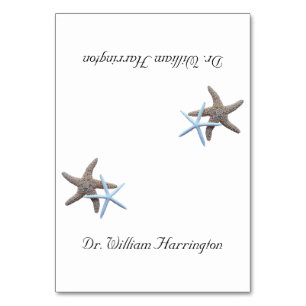 Starfish Couple White Tented Platzkarten Tischnummer