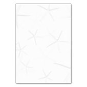 Starfish Couple White Tented Platzkarten Tischnummer (Rückseite)