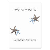 Starfish Couple White Tented Platzkarten Tischnummer (Vorderseite)
