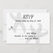 Starfish Couple White Wedding Reply Cards Einladung (Vorderseite)