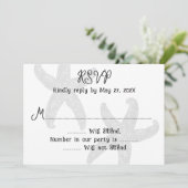 Starfish Couple White Wedding Reply Cards Einladung (Stehend Vorderseite)