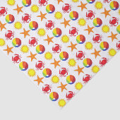 Starfish Crab Beachball Sommer Sunshine Beach Seidenpapier (Ausschnitt)